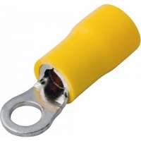 Кольцевой наконечник REXANT, изолированный, диаметр 4.3 мм, 4-6 мм.кв, желтый 08-0051