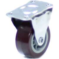 Мебельное неповоротное колесо MFK-TORG 50 мм, красный пластик 8003050