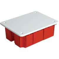 Монтажная коробка STEKKER EBX30-01-1-20-120 для сплошных стен, с крышкой, 120*92*45мм, IP20, красный (GE41008) 49005
