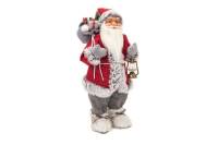 Фигурка Дед Мороз Winter Glade 60 см, с фонарем, красный/серый M2124