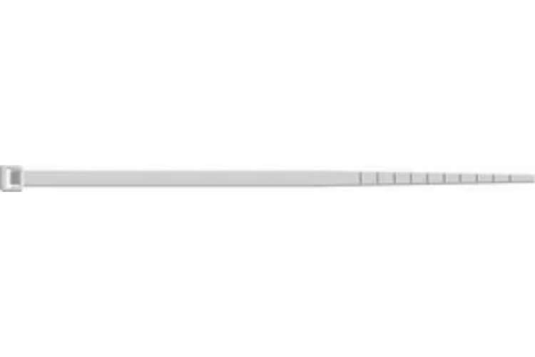 Стяжки SapiSelco самозатухающие, белого цвета, 2.5x100 мм, полиамид 6.6, уп. 100 шт. SEL.EC2.202