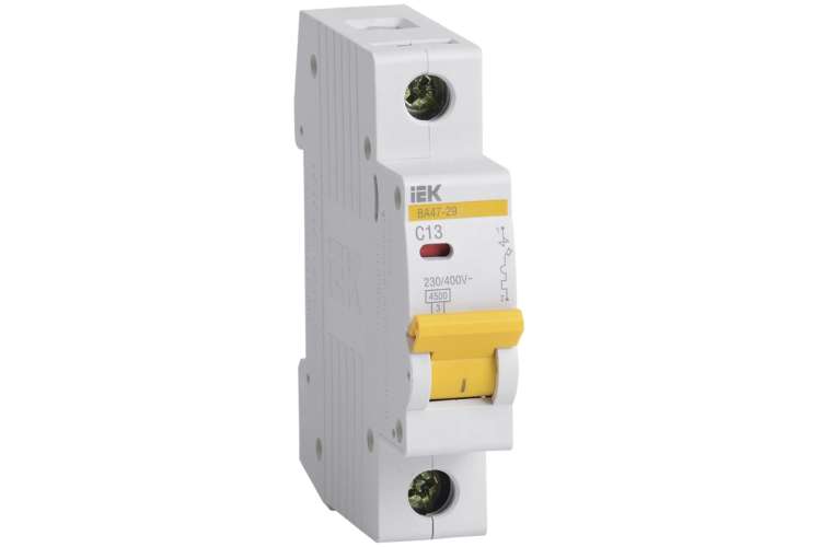 Автоматический выключатель IEK ВА47-29 1Р, 13А, 4,5кА, характеристика С MVA20-1-013-C