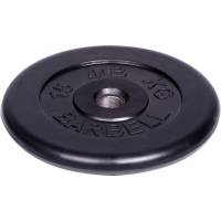 Обрезиненный диск Barbell d 51 мм, чёрный, 15.0 кг 448