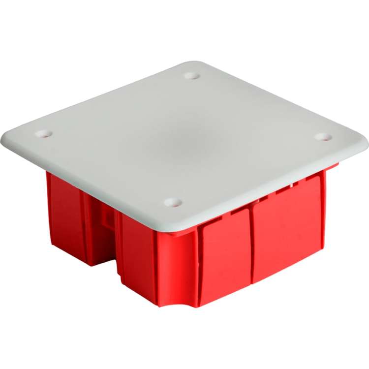 Монтажная коробка STEKKER EBX30-01-1-20-92 для сплошных стен, с крышкой, 92*92*45мм, IP20, красный (GE41001) 49004