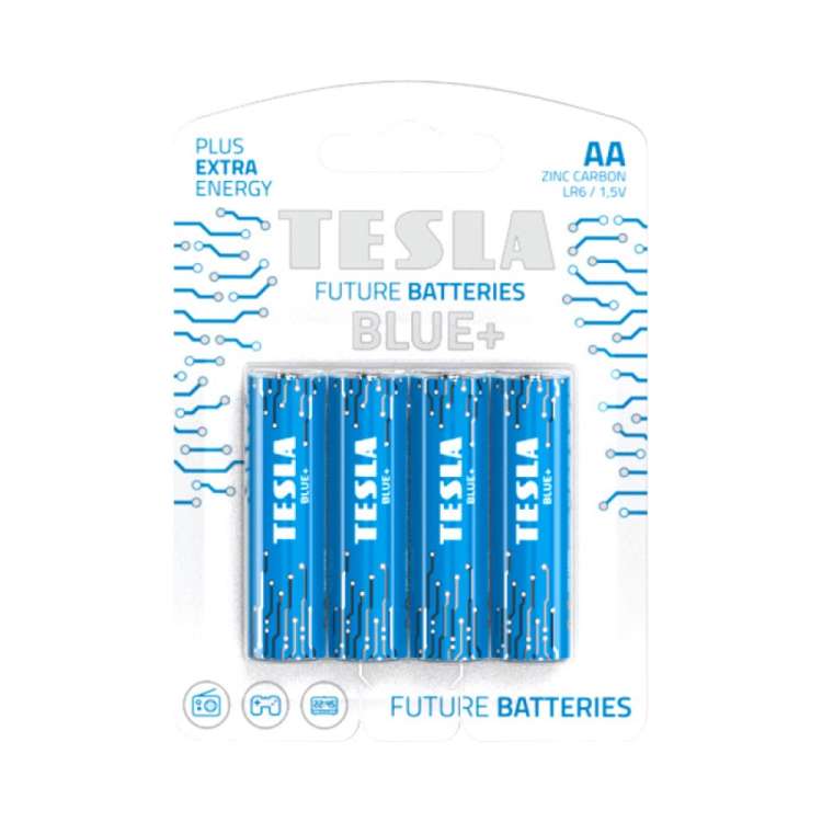 Батарейки Tesla AA, BLUE+, 4 штуки 8594183392165
