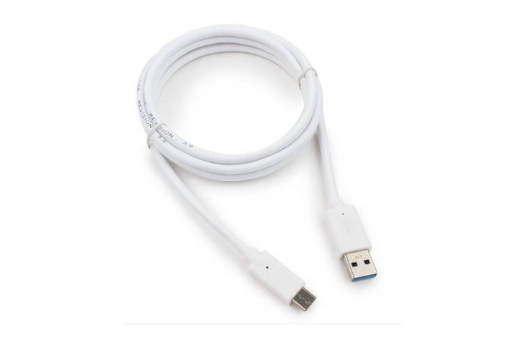 Кабель USB Cablexpert USB3.0 AM/USB Type-C, 1.8м, белый, пакет CCP-USB3-AMCM-6-W