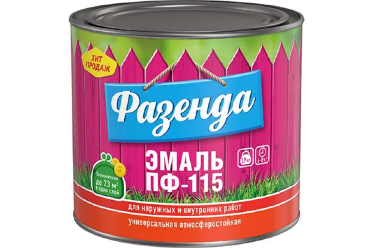 Эмаль Ленинградские краски Фазенда ПФ-115 белая 1,9 кг 24291