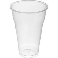 Одноразовый пластиковый стакан ООО Комус Стандарт 400 мл, прозрачный, 50 штук 645946