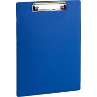 Доска-планшет STAFF с прижимом А4 228x318 мм, картон/пвх, синяя 229555