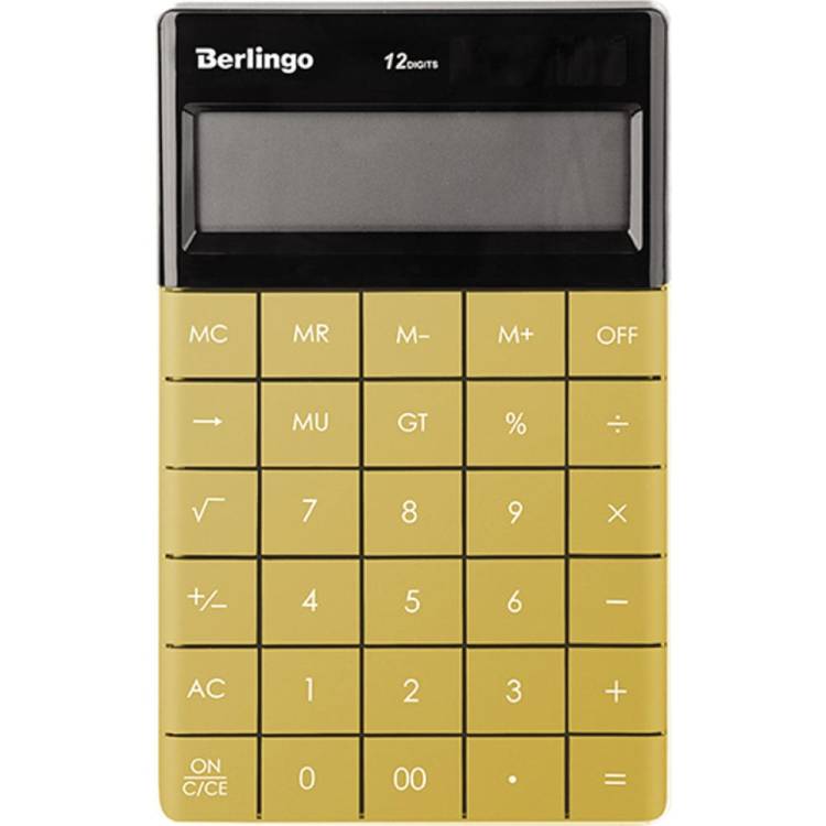Настольный калькулятор Berlingo PowerTX 12 разрядов, двойное питание, 165х105х13 мм CIZ_100