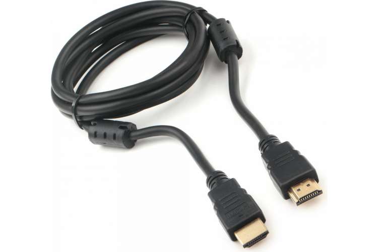 Кабель HDMI Cablexpert 1.8м v2.0 19M/19M черный позолоченные разъемы экран 2 ферритовые кольца пакет CCF2-HDMI4-6