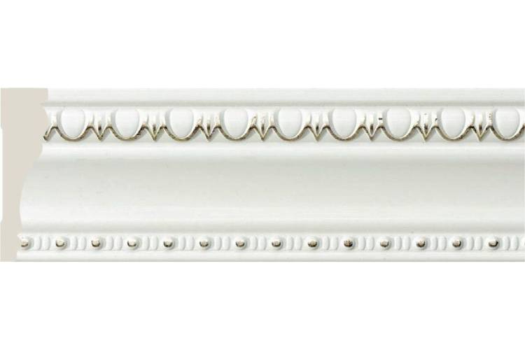 Потолочный плинтус Cosca интерьерный багет, 90 мм, слоновая кость СПБ051817