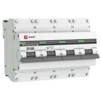 Автоматический выключатель EKF PROxima ВА 47-100, 4P, 100А, 10kA SQmcb47100-4-100D-pro