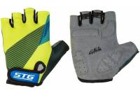 Перчатки с защитной прокладкой STG 910, размер L, черный/салатовый/синий Х87910-Л