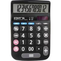 Настольный калькулятор STAFF PLUS DC-999S-12, компактный 160x106мм, большие кнопки, 250426