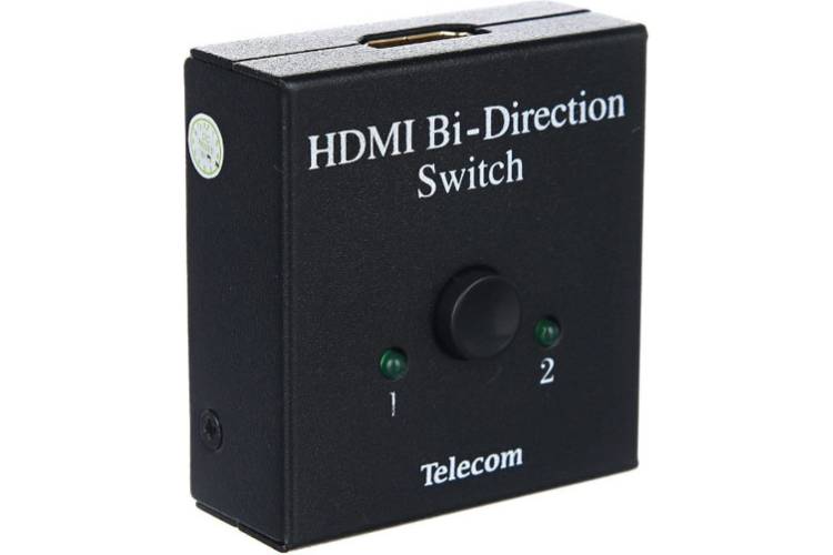 Разветвитель HDMI Telecom 2-1, переключатель HDMI 1--2, двунаправленный  TTS5015