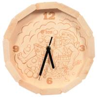 Кварцевые часы в форме бочки для бани и сауны Банные штучки В парилке 27х8 см 39101