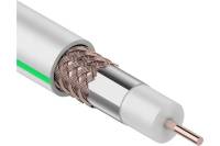 Коаксиальный кабель REXANT SAT 703B, 75 Ом, Cu/Al/Cu, 75%, бухта 20 м, белый 01-2431-20