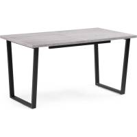 Деревянный стол Woodville Лота Лофт 140 25 мм бетон, черный матовый 489748