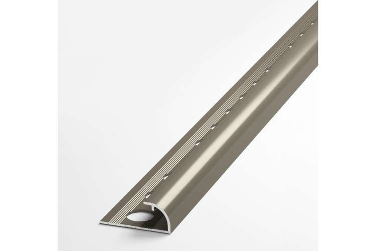 Профиль для плитки ЛУКА алюминиевый окантовочный, 9 мм, 2.7 м, анодированный, шампань УТ000021481