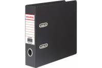 Вертикальная папка-регистратор BRAUBERG малый формат 148x210 мм, А5, 70 мм, черная 223188