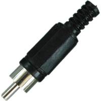 Разъем RCA штекер Pro Legend пластик на кабель, черный, PL2146