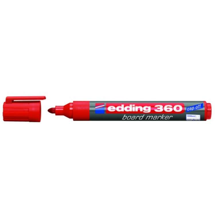 Маркер для белых досок Edding круглый наконечник, 1.5-3 мм, красный E-360#2