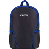 Универсальный рюкзак Staff TRIP, 2 кармана, черный с синими деталями, 40x27x15,5см, 270786