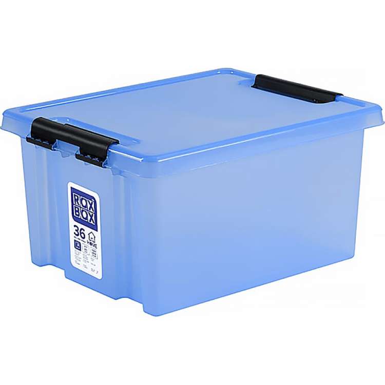 Контейнер с крышкой и клипсами Rox Box 36, серия HOME, прозрачно-голубой H36-00.06