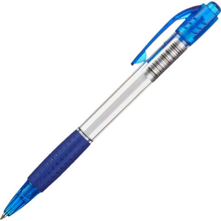 Шариковая ручка Attache Happy, прозрачный корпус, цвет чернил - синий 563886