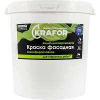 Фасадная водно-дисперсная краска Krafor 40 кг 30516