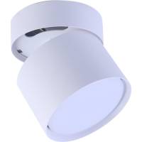 Накладной поворотный светильник truEnergy gx53 d82xh80мм ip20 белый/алюминий 21005