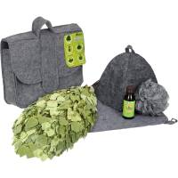 Банный набор Банные штучки портфель, веник, шапка, коврик, мочалка, ароматизатор 34222