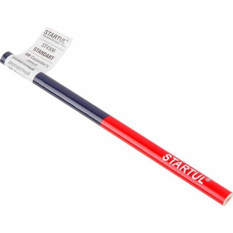Разметочный карандаш STARTUL Standart 180 мм, двухцветный ST4306