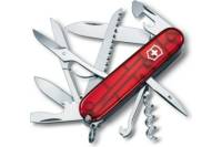 Швейцарский нож Victorinox Huntsman 1.3713.T полупрозрачный красный