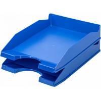 Горизонтальный лоток для бумаг BRAUBERG комплект 2 шт, Modern, 346x254x61 мм, синий 238027