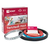 Нагревательный кабель для теплого пола EKF 1200Вт 80 м 8,0 м2 nk-1200