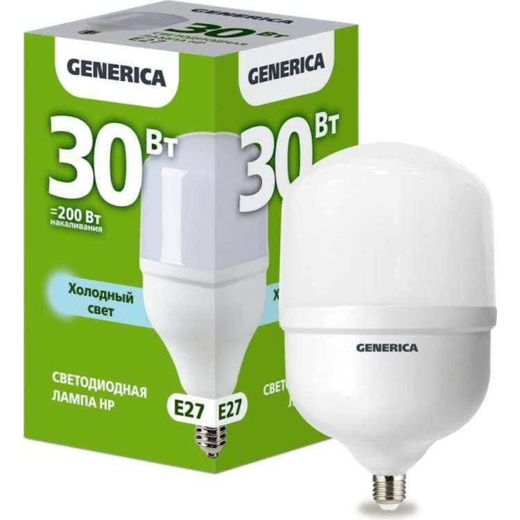 Светодиодная лампа GENERICA HP 30Вт 230В 6500К E27 LL-HP-30-230-65-E27-G