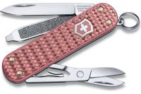 Нож-брелок Victorinox Classic SD Precious Alox Gentle Rose, 58 мм, 5 функций, розовый 0.6221.405G