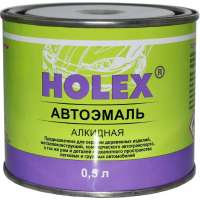 Алкидная автоэмаль HOLEX 9005 черная 0,5 литра HAS-96367