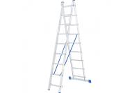 Алюминиевая двухсекционная лестница СИБРТЕХ 2х9 ступеней 97909