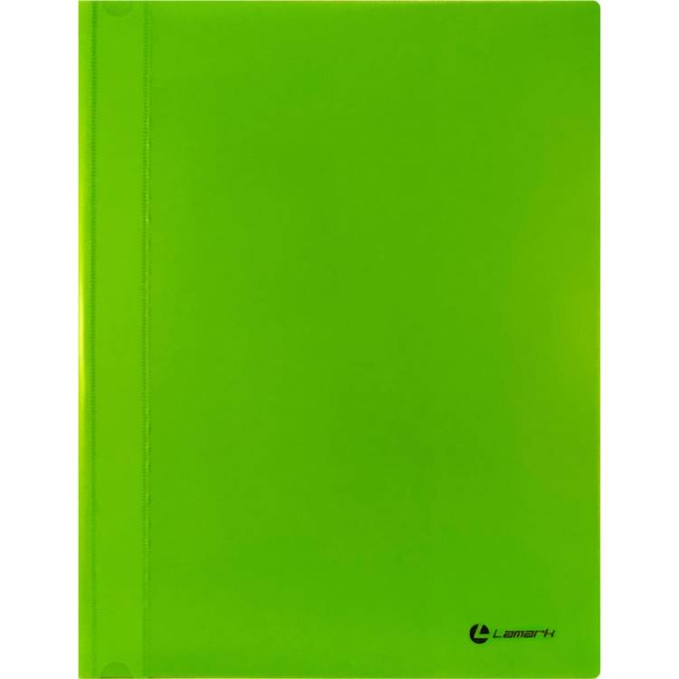 Папка-скоросшиватель Lamark А4, 0,3 мм, непрозр. верхний лист, внутр. карман, зеленая, 10 шт FF0053-GN