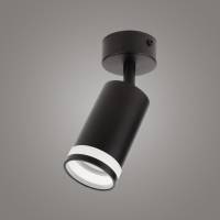 Поворотный накладной светильник Ritter Arton цилиндр, 55x100, GU10, алюминий/стекло, черный 59971 5