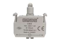 Блок-контакт подсветки Emas с белым светодиодом, серия C, 100-230 В AC CBB