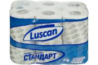 Туалетная бумага Luscan Standart 2 слоя, белая, 21.88 м, 175 листов, 12 рулонов 1223084
