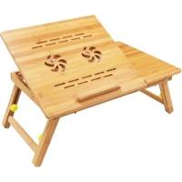 Складной столик для ноутбука Zitrek с охлаждением, из бамбука 55x35x28 см 041-1000