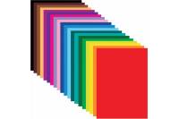 Цветная бумага ОСТРОВ СОКРОВИЩ большого формата А3 297х420 мм, мелованная, 20 цветов, папка 129546