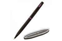 Подарочная шариковая ручка BRAUBERG Tono синяя, черный корпус, синие детали, 0.5 мм 143489