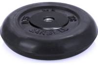 Обрезиненный диск Barbell, d 26 мм, чёрный, 0,75 кг, 407