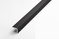Декоративный угловой профиль ЛУКА алюминиевый 10х10 мм, 2.7 м, черный, 5 шт. уп. УТ000031003